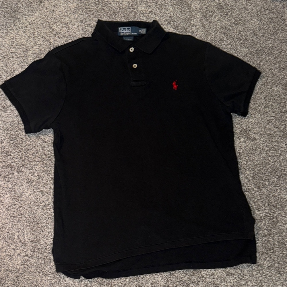 Polo by Ralph Lauren Black Polo with Red Logo